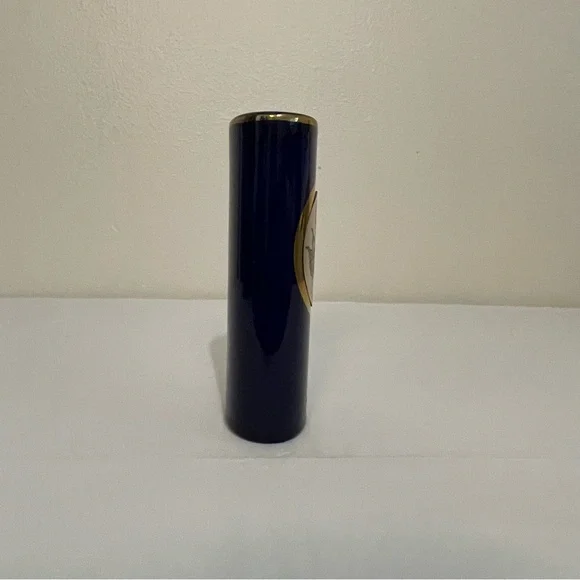 Luxurious Chokin Japan Gold Accented Blue Vase - Picture 6 of 7